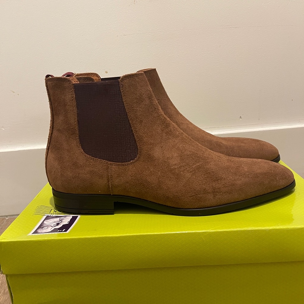 Ted Baker Brown Suede Chelsea Boots